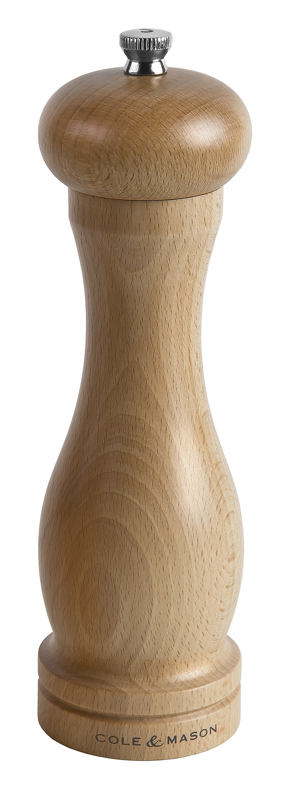 HA0825P Beech Capstan A8 Salt Mill, Precision+ Wooden, Beech Wood, 200 mm, Single, Includes 1 x Salt Grinder