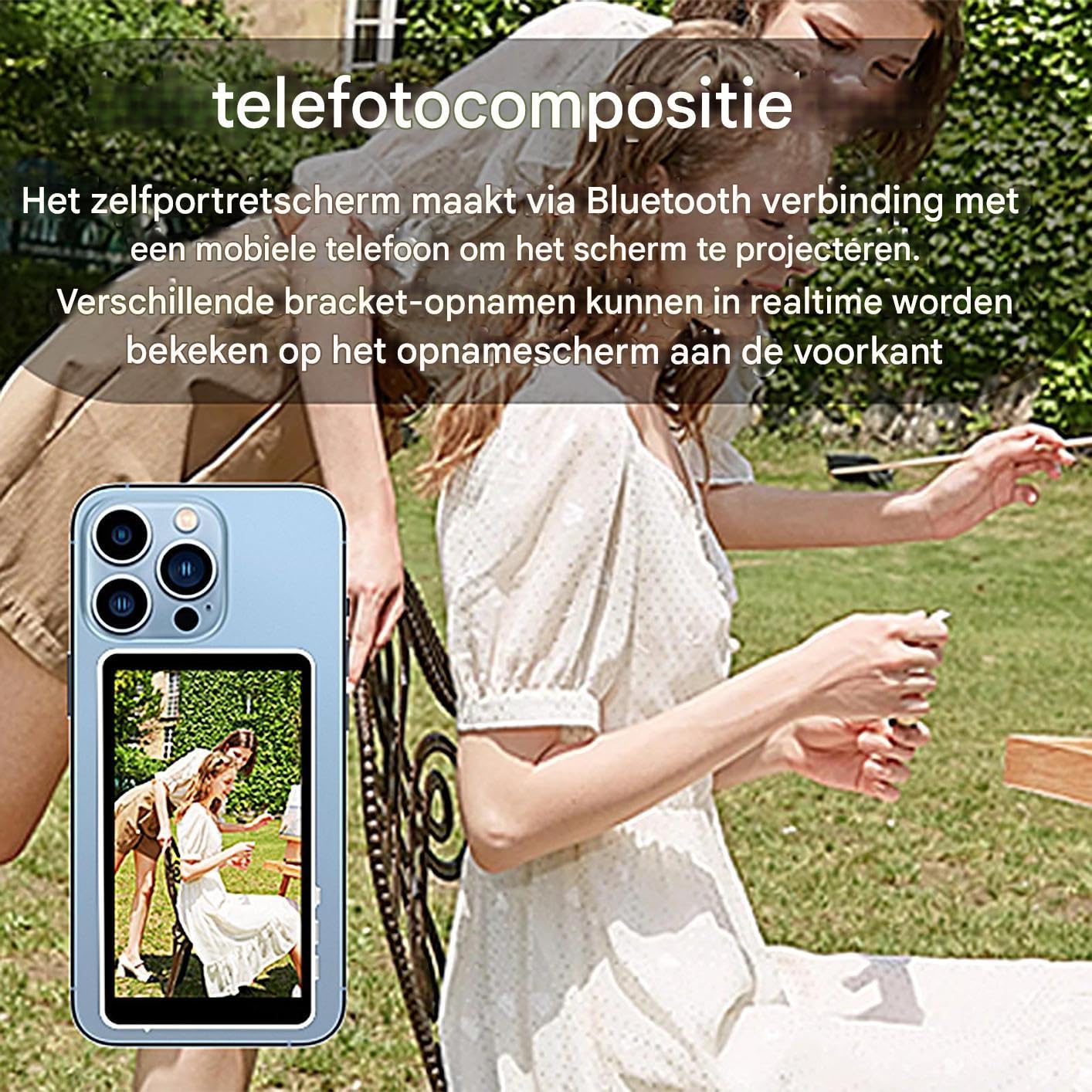 Schermo Monitor Selfie Schermo Monitor Selfie Magnetico Per Streaming Live | Accessorio Smartphone Senza Ritardo per Vlog, Foto, Video e Live Streaming