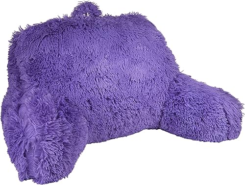 Klear Vu Almohada de lectura lanuda para adultos y niños, soporte lumbar y brazo en cama, silla, sofá y suelo, 30 x 21 pulgadas, tamaño único,