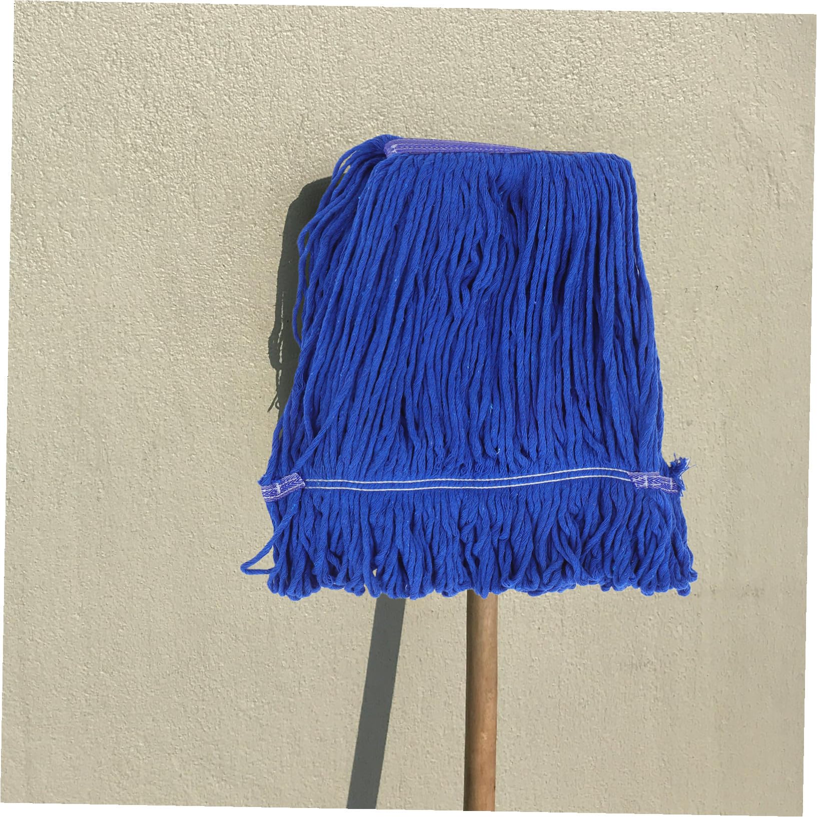 Recambio de Fregona de Algodón Azul para Limpieza Comercial Diseño Reemplazable y Cabezal de Cuerda para Uso en Hogar y Zonas Amplias 3 Piezas