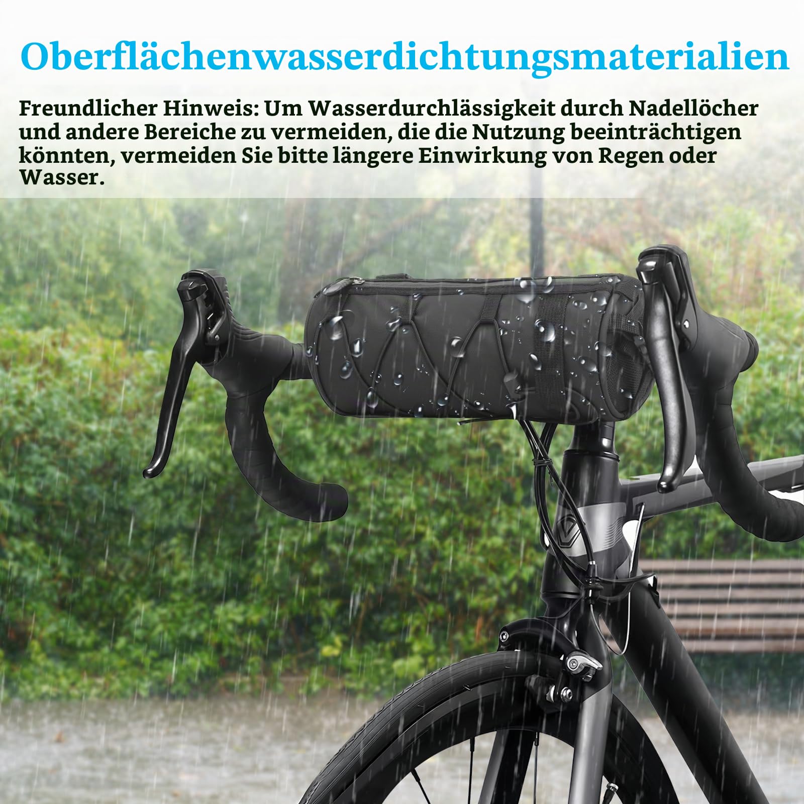 Lenkertasche Fahrrad, Lenkertasche Mountainbike Klein, Lenker Aufbewahrungstasche mit Schultergurt, Wasserdicht Fahrradtasche Lenker 2,5L, Lenkertaschen für Rennrad MTB E-Bike Fahrten im Freien Sport & Freizeit