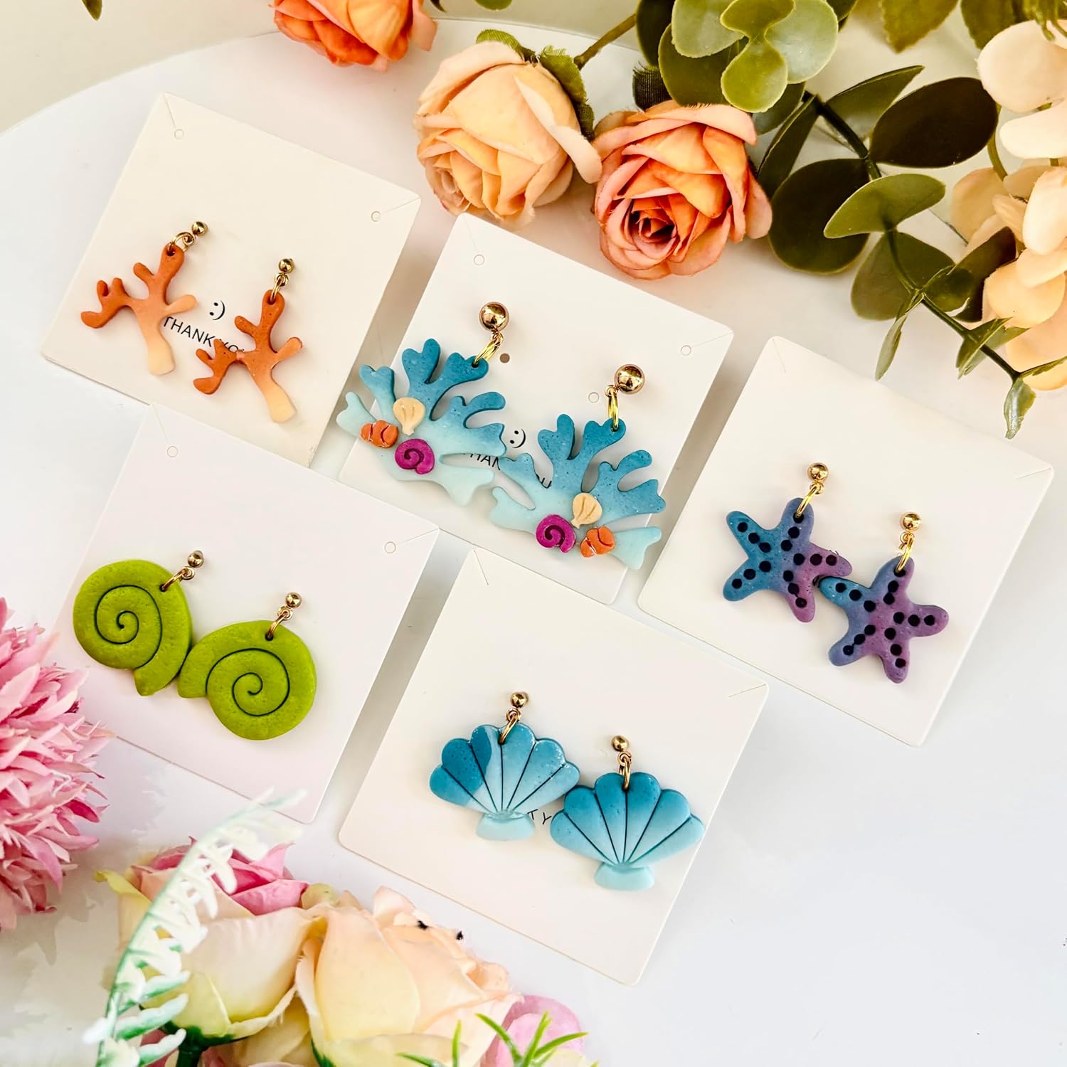 8pcs Summer Polymer Clay Cutter Sets, Boho Shape Clay Cutters for Clay Jewelry, Polymer Clay Kit for Jewelry Earrings Making