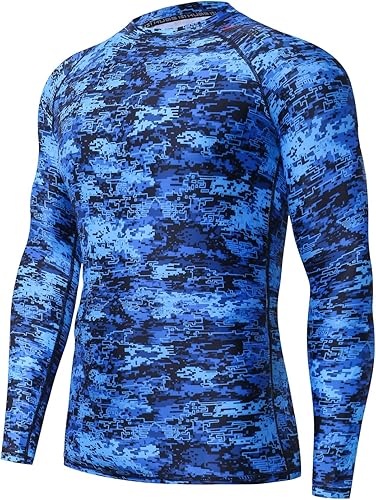 HUGE SPORTS Manga larga con protección solar UV UPF 50+ para hombre