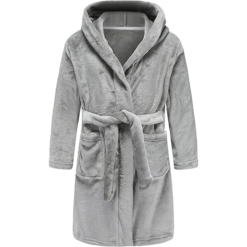 Boys Girls Bathrobes Soft Hooded Bathrobes Sleepwear robe for Girls boys