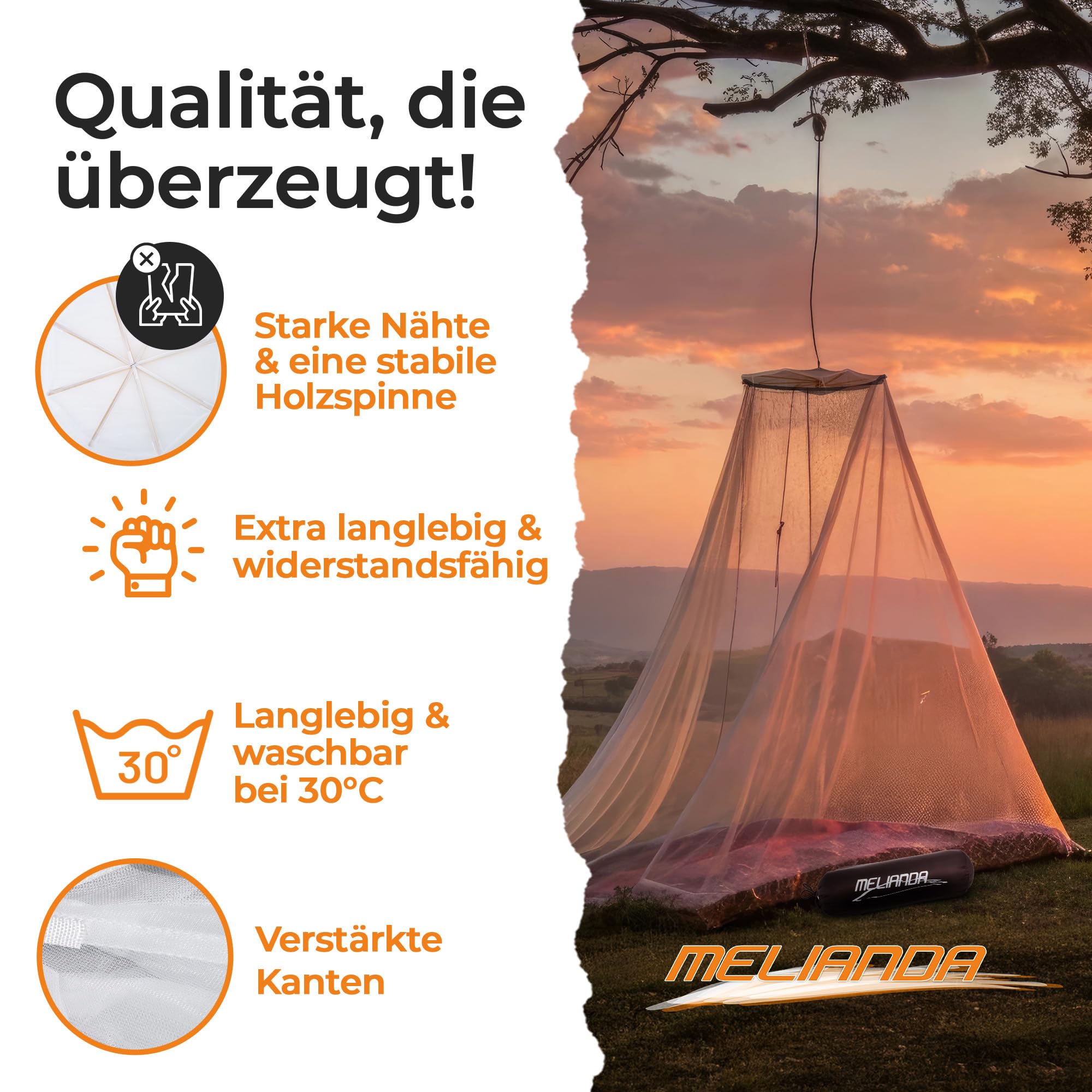 Unisex Travelline Spider moskitiera dla dorosłych, ochrona przed owadami, siatka na owady w praktycznym worku podróżnym, do użytku na zewnątrz, biała, 60 x 245 1250 cm EU