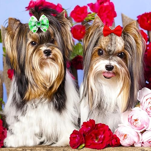 Miniatura 4 de 80 lazos para el pelo de perro, lindos lazos para cachorros con bandas de goma, accesorios de aseo para el pelo de Yorkie a granel, lazos para