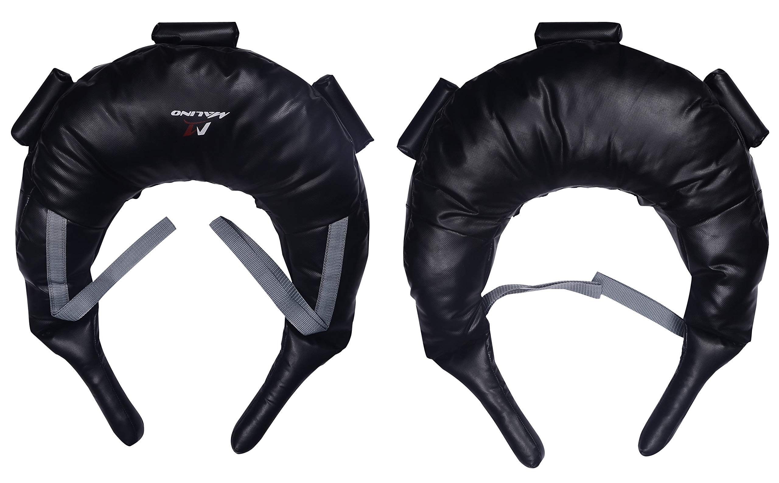 Malino Sacco bulgaro, sacco di sabbia bulgaro riempito da 10 kg, sacco di sabbia per allenamento di boxe, crossfit, corsa, fitness, allenamento (nero, 10 kg)