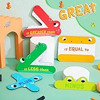 Vista 5 de Flutesan Paquete de 5 herramientas magnéticas para profesores, más grandes que y menos que, más, menos, iguales a, imanes de animales