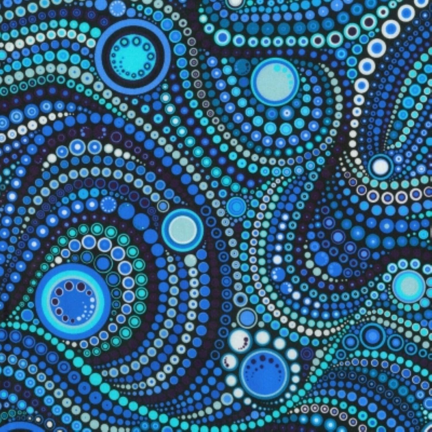 Robert Kaufman Effervescence Wide AAQXD 18493 246 Water Circles & dots 108 BTY
