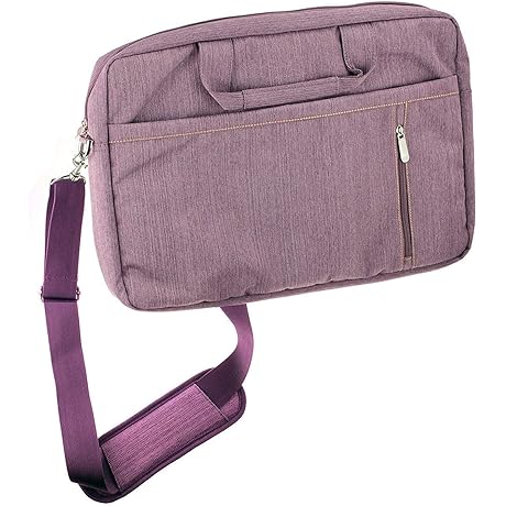 Purple Premium Messenger & Carry Bag Compatible with Acer Flagship CB3-532 15.6" HD Premium Chromebook