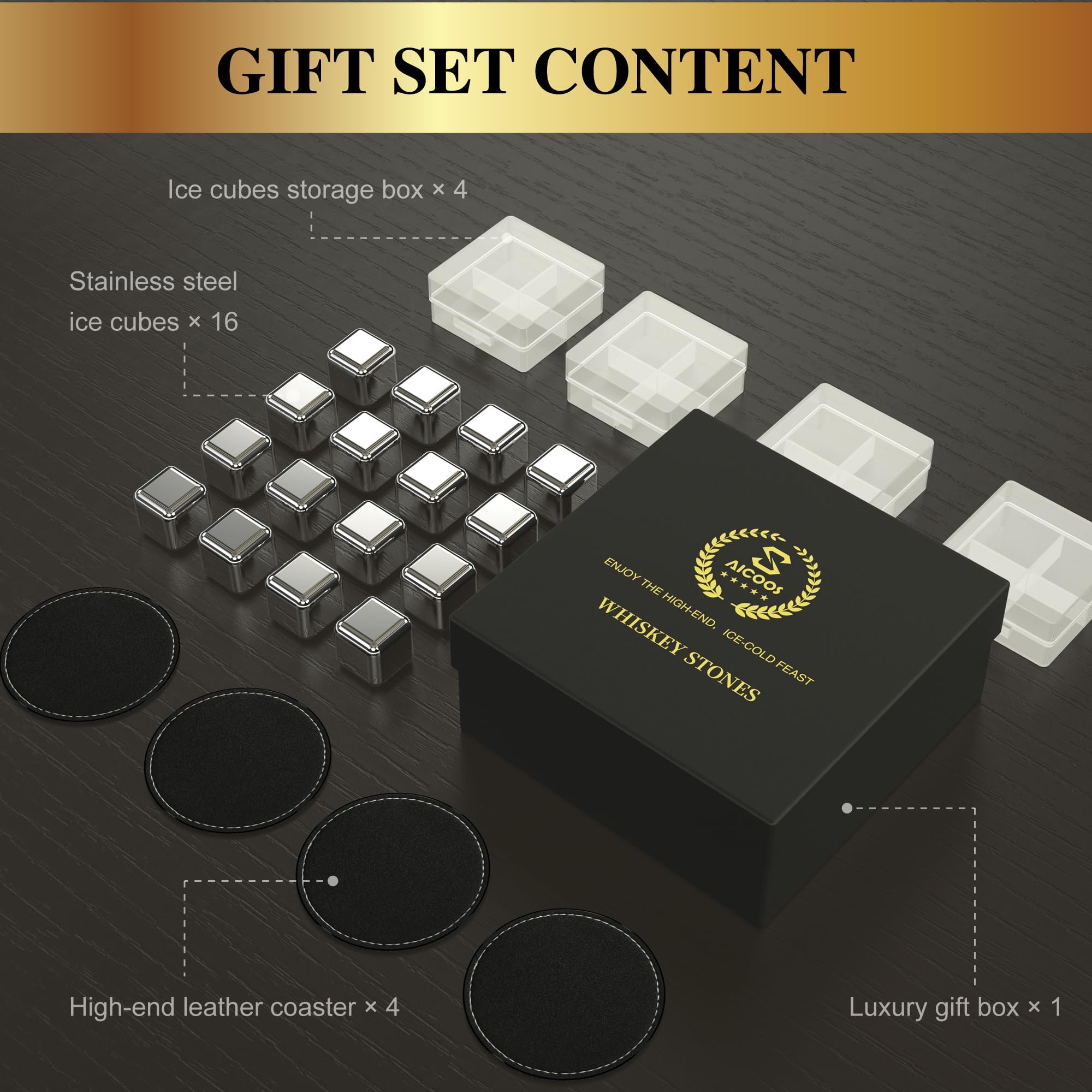 8 Cubetti Di Ghiaccio In Acciaio Inox Per Whisky - Raffreddano Senza Diluire - Foto 7