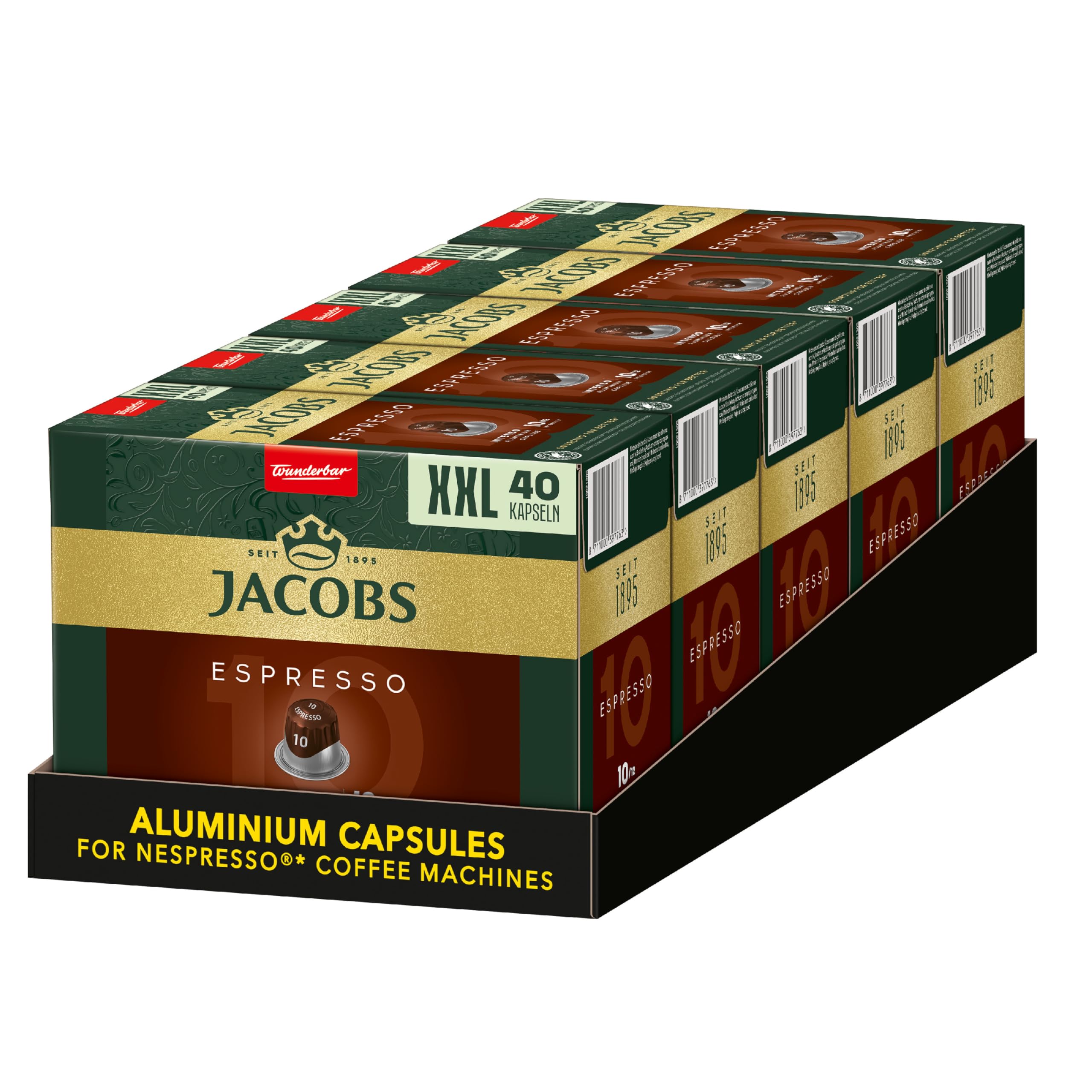 Jacobs Kapsułki do kawy Espresso Intenso Megapack XXL intensywność 10/12 200 kapsułek