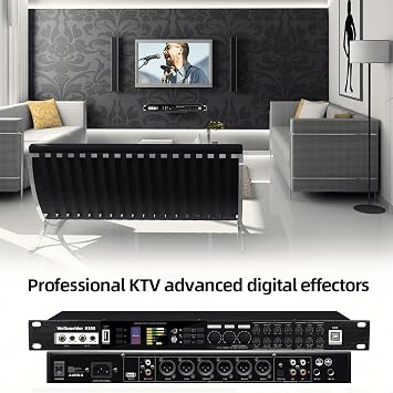 Audio Processor Mobile APP debugging Level 4 anti-whistle digital karaoke Mixer Microphone 4 inputs Reverberator USB Bluetooth Digital Mixer Reverberator Microphone KTV Karaoke Audio Processor