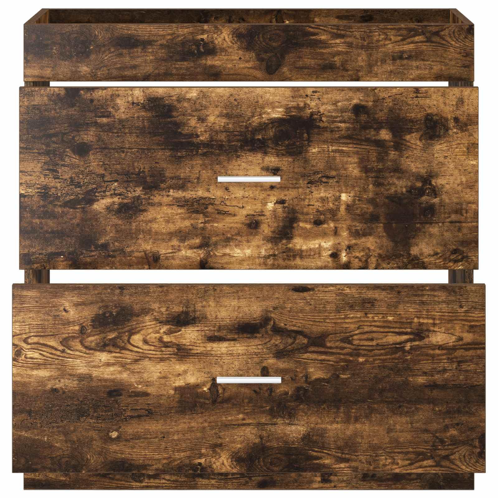 Mueble bajo fregadero de madera, ingeniería Chene Fume | Almacenamiento de cajones, uso interior, fácil montaje, diseño minimalista