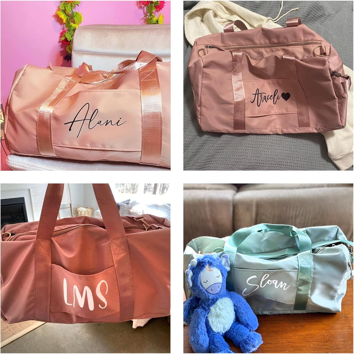 Personalized Duffel Bags - Weekender, Overnight Travel Bag with Wet/Dry Pockets & Shoe Compartment - Custom Bridesmaid/Groomsman Gift, Cheerleading Dance Pack, Durable Spacious Gym Tote - Image 7