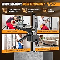 Vista 6 de Mango de Gato Ahorrador de Trabajo de 12 Pulgadas Gato para Muebles Elevador de Paneles de Yeso para Localizador de Azulejos de Pared, Ajuste