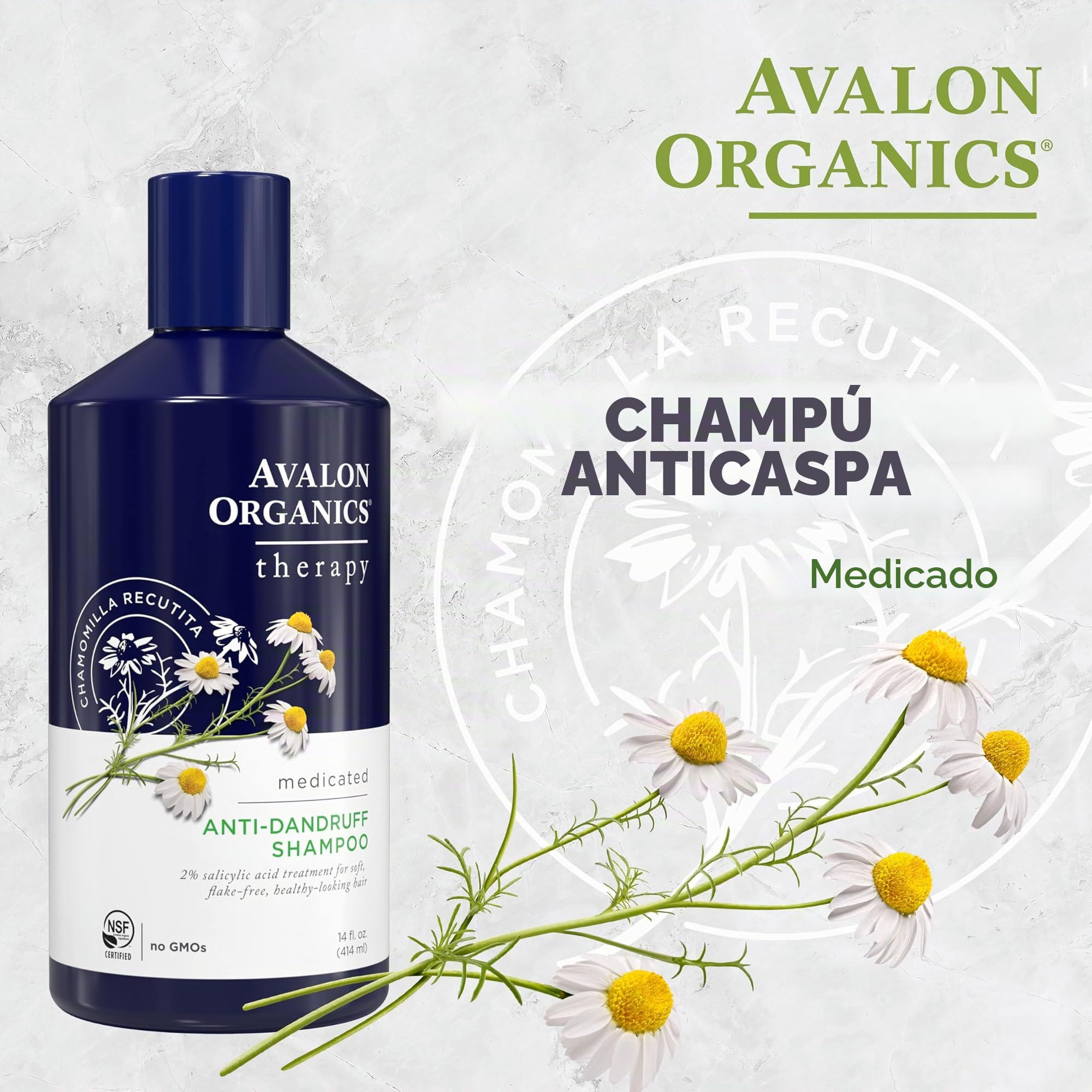 Champú anticaspa Avalon Organics 414 ml