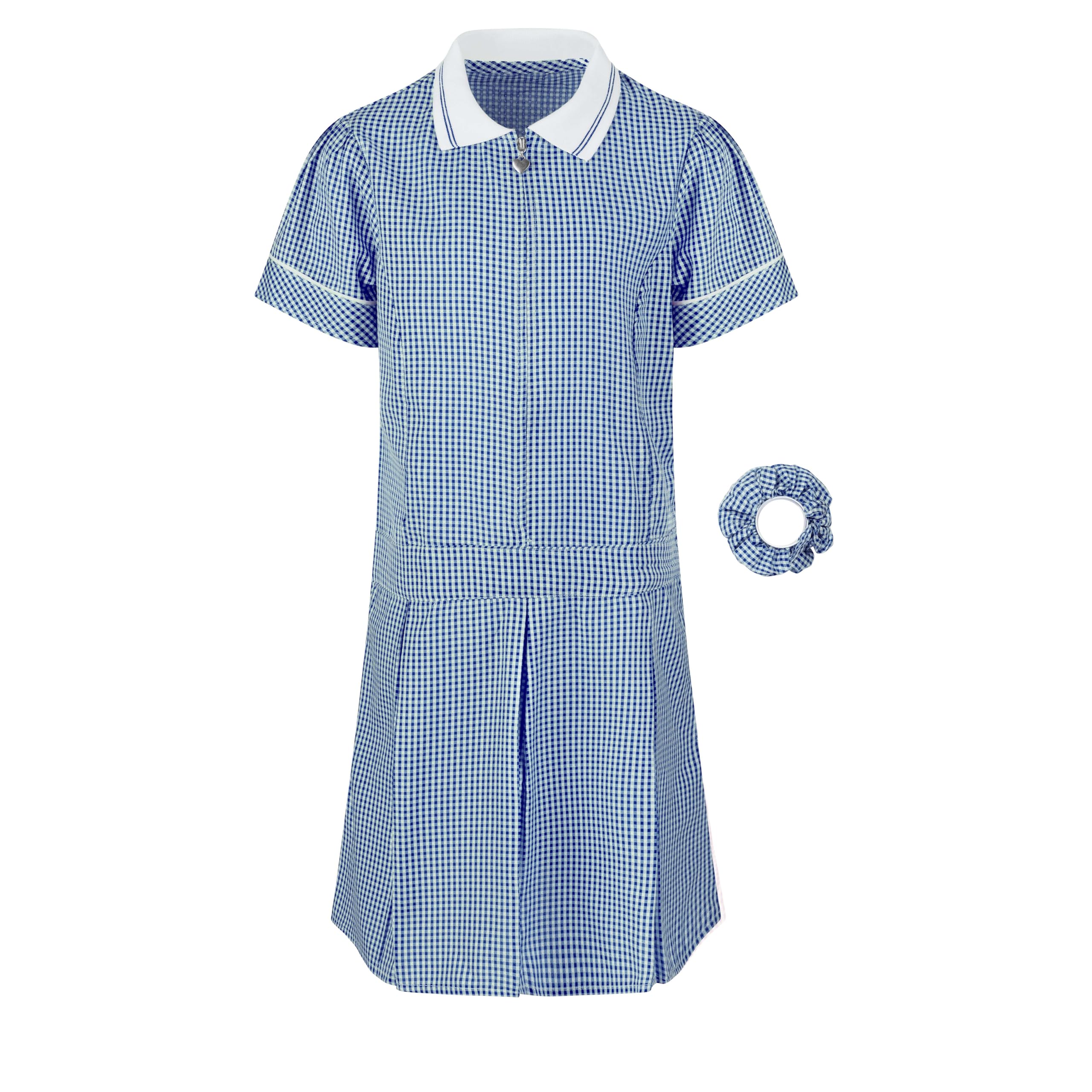 Listers Schoolwear Girl's School Uniform Pleated Gingham Summer Dress + Hair Bobble Age 3 4 5 6 7 8 9 10 11 12 13 14 15 16 17 18 Years — view 12