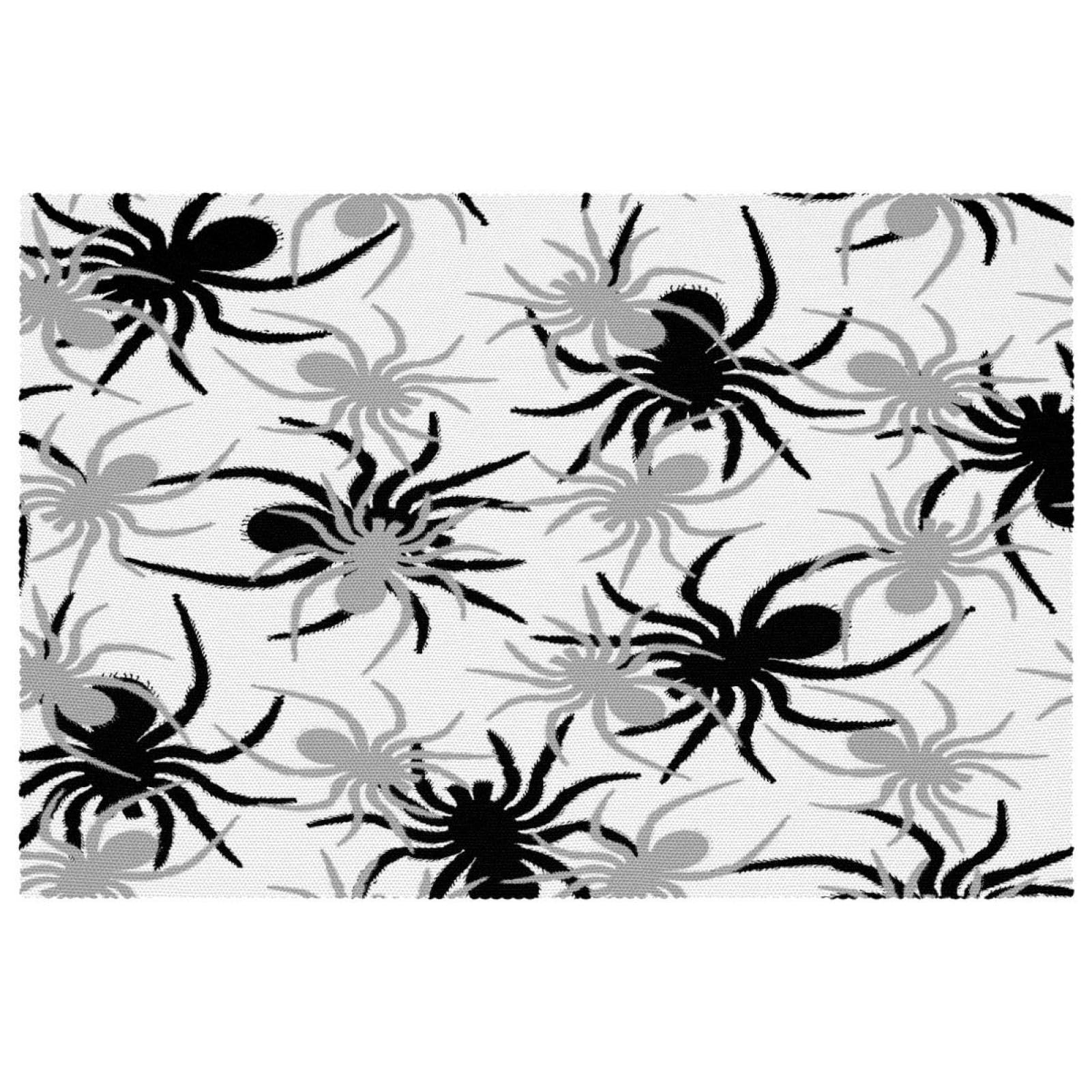 Sets de table motif araignée pour décoration de table d'Halloween et dîner à thème
