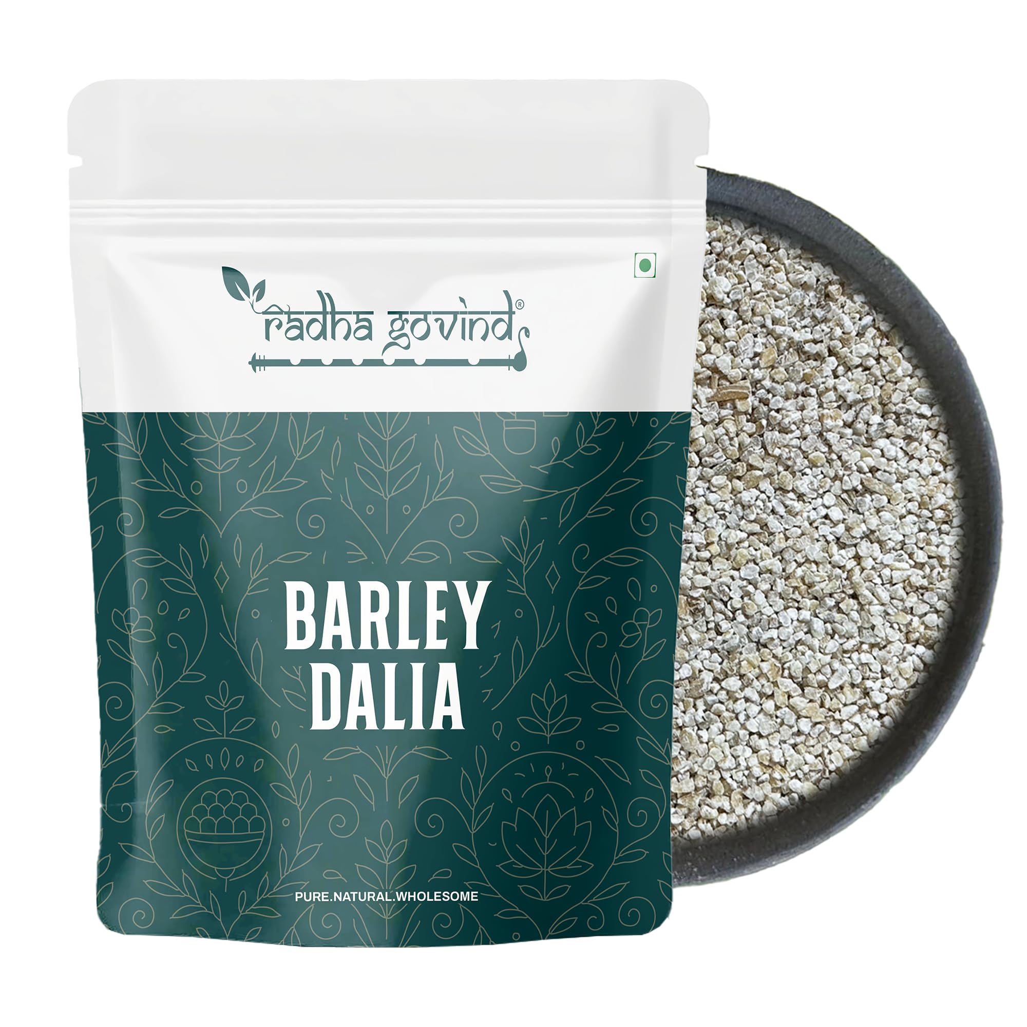 Organic Barley Dalia (Jau Dalia) 1kg | High Fiber Whole Grain for Weight Management, Heart Health & Digestion | Low GI, Diabetic Friendly, 100% Natural & Healthy Cereal for Daily Diet Use