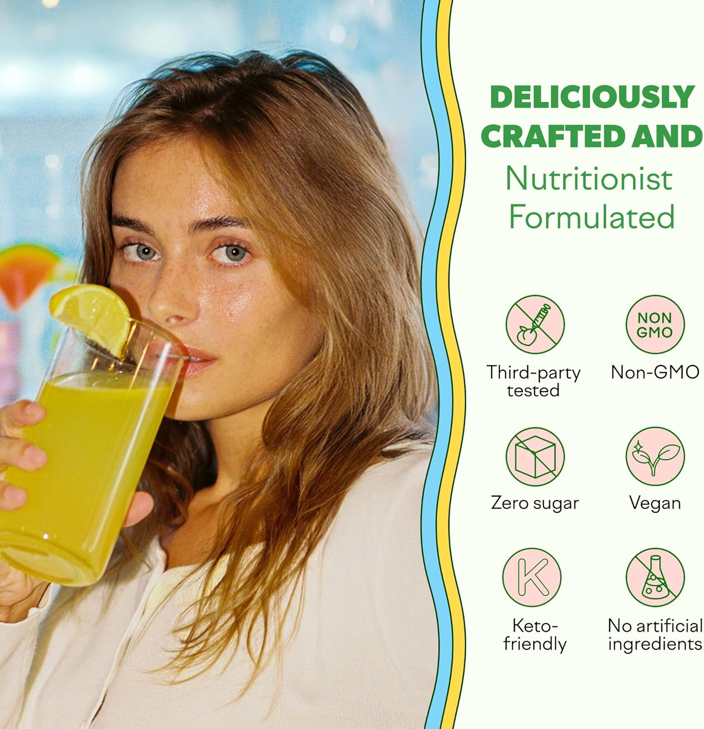 Feel Goods Immunity Icon, Vitamin C Immune Support Powder Packets - 500mg Vitamin C, Elderberry, Ginger, Turmeric & Key Vitamins for Daily Immune Health - Sugar-Free & Caffeine-Free Drink Mix Packets