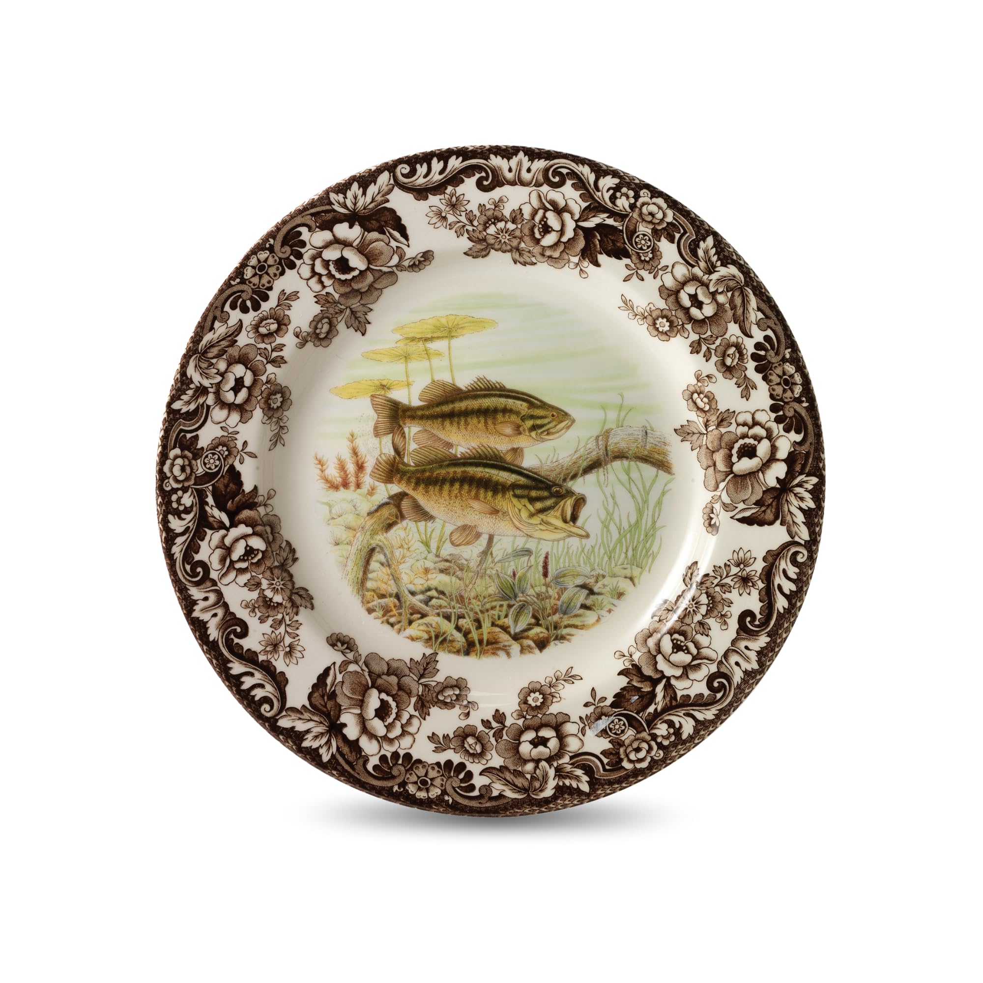 Amazon.com: Spode Woodland Bass Dinner Plate - British Wildlife