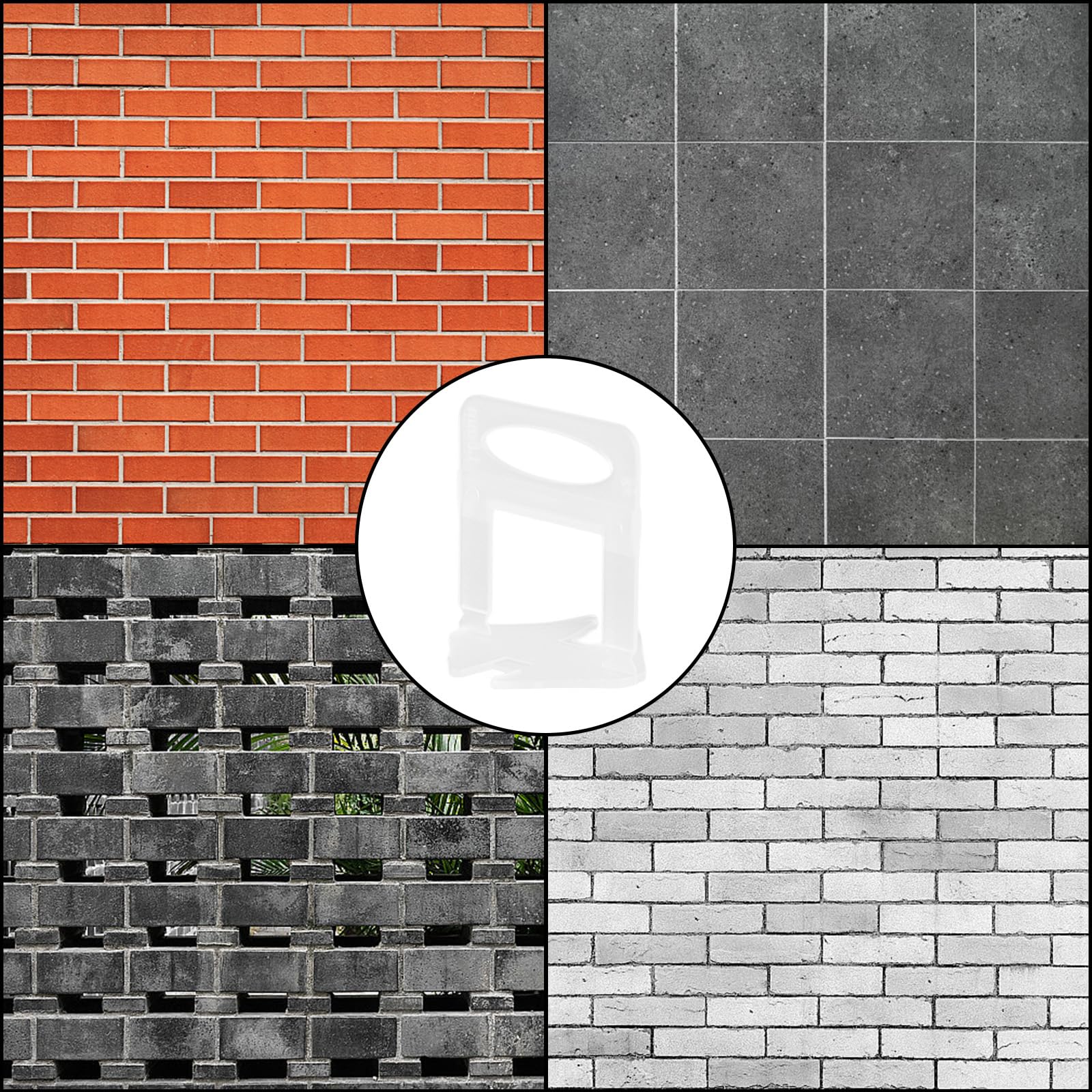 AKOLAFE 500 pezzi sistema di livellamento per piastrelle, 1,5 mm, in PVC, plastica, 36 mm, larghezza delle fughe, altezza delle piastrelle, 38 mm, strumento per la posa delle pietre