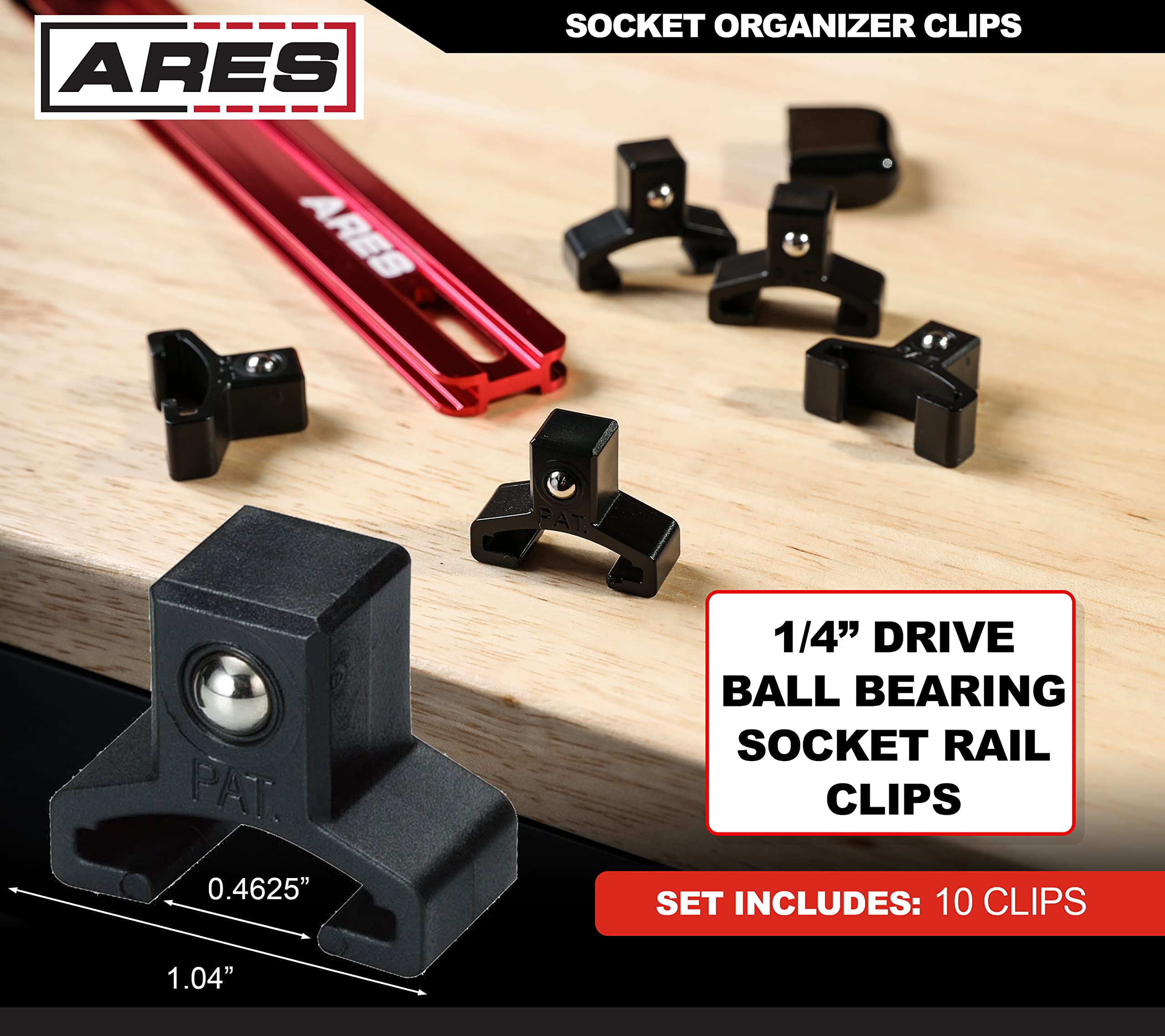 Snapklik.com : ARES 70081-10-Piece 1/4-Inch Drive Black Spring Loaded ...