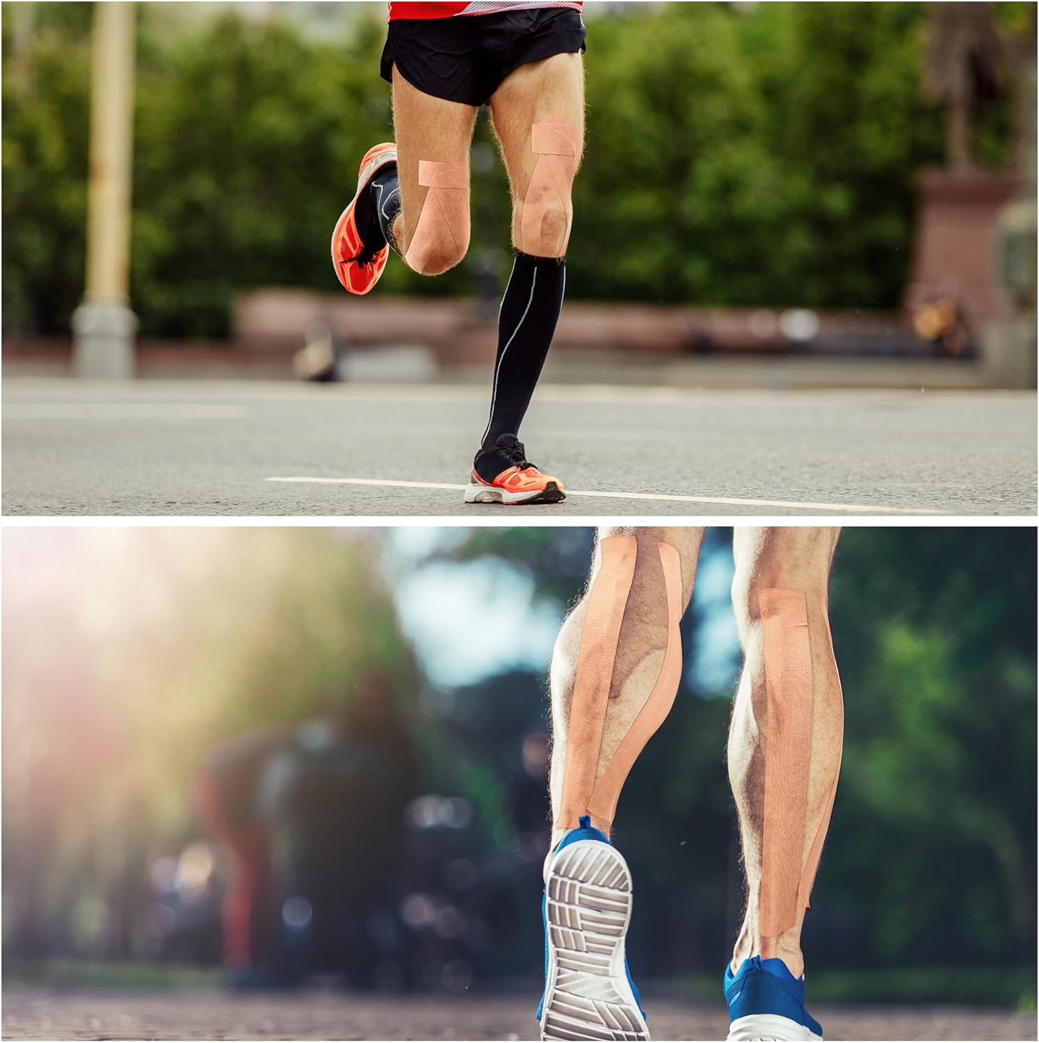 4 Rolls Kinesiology Tape, 4 in x 5.5 yd Athletic Tape kt Strips Waterproof Muscle Support Elastic Adhesive Sport Tape for Pain Relief Joints Knee Ankle Shoulder Wrist, Beige - Image 7