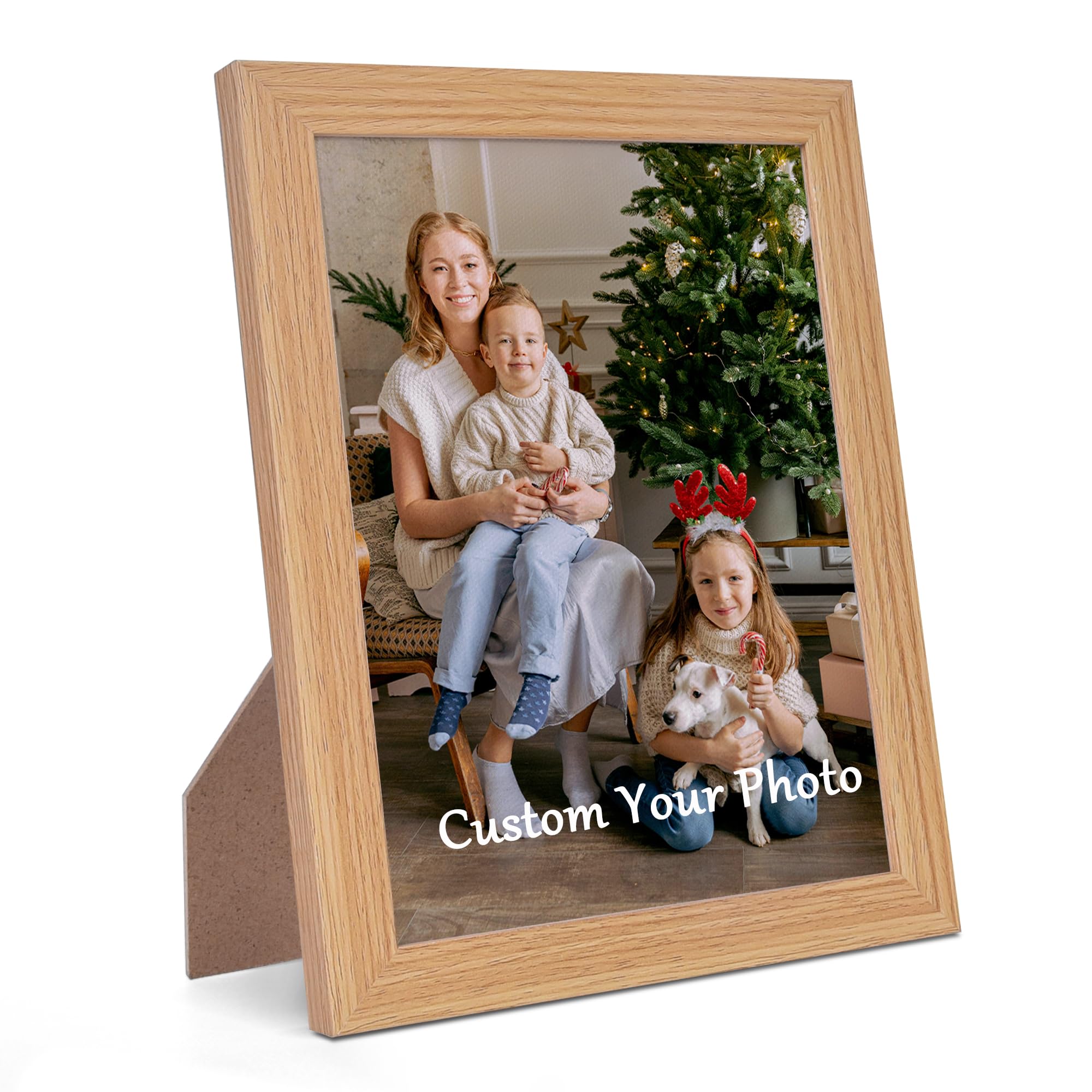 8x10in Picture Framed Custom Canvas Prints with Your Photos, Personalized Photo Frame Canvas Wall Art, Wall Mount and Tabletop Display Canvas Print
