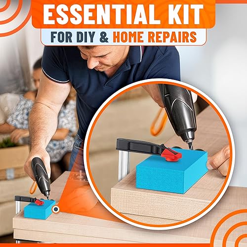 Miniatura 7 de Kit de plantillas de agujero de bolsillo de 14 piezas para carpintería, plantilla de tornillo de bolsillo de aluminio ± 0.008 in de precisión, guía