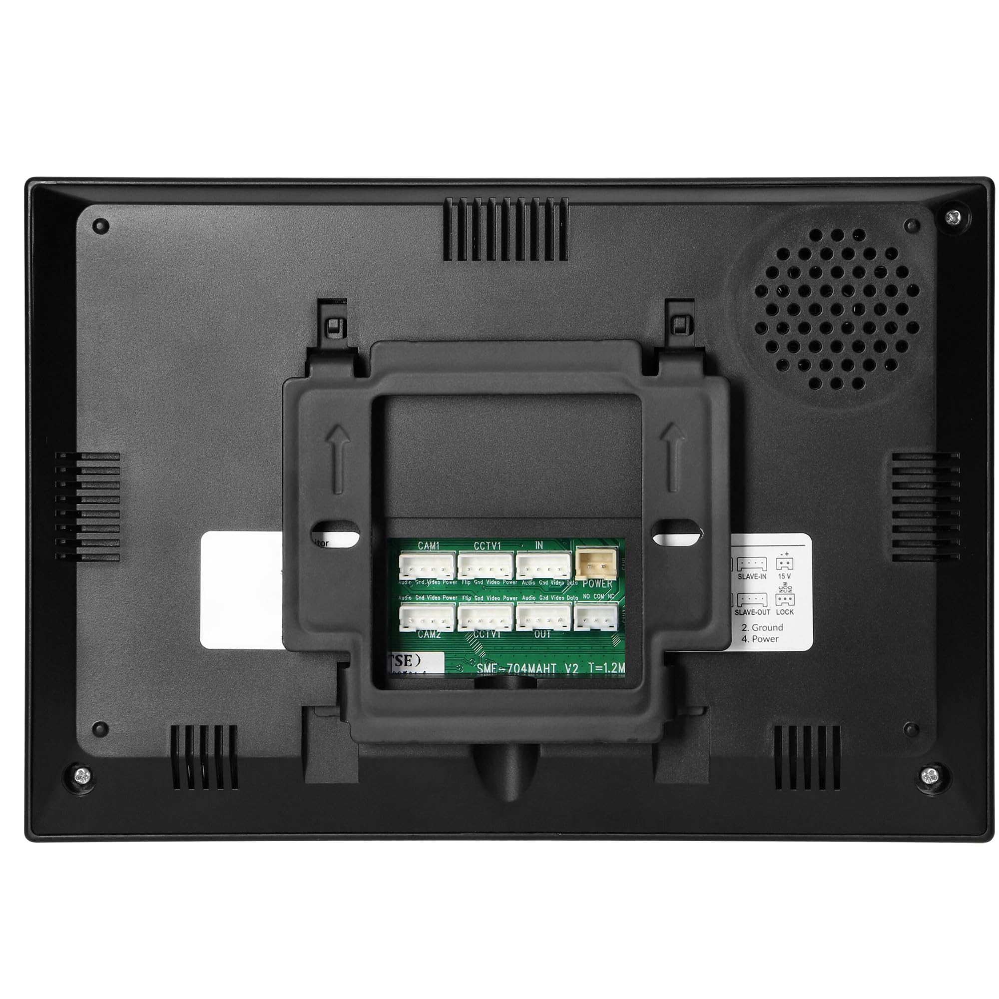 Losse 4 draads HD camera deurbel, metaal, zwart - 7591