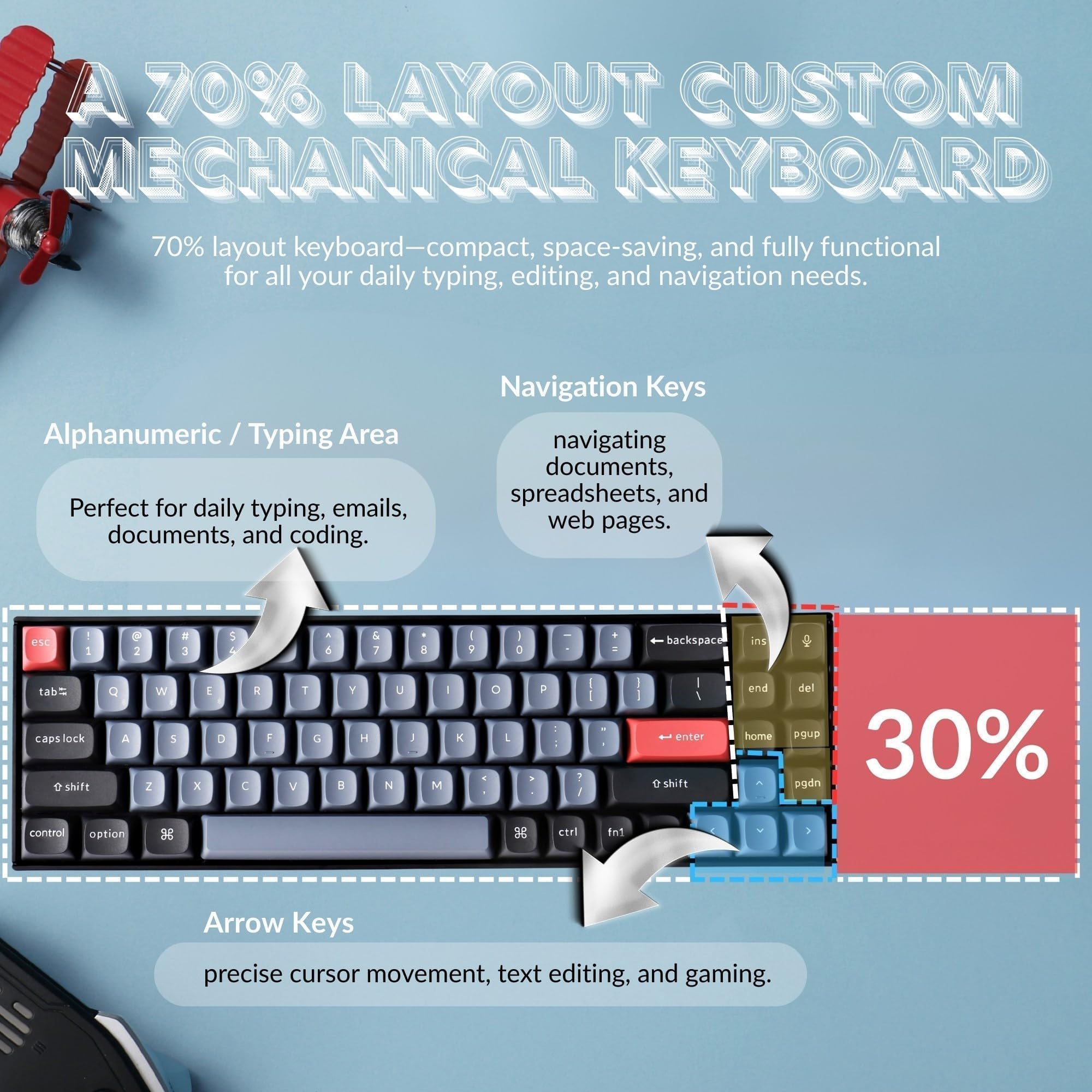 Amazon | Keychron K14 Pro ワイヤレスメカニカルキーボード 70
