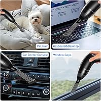 Vista 8 de Aspirador de teclado de 4.3 Kpa Mini: aspiradora de computadora de mano inalámbrica para automóvil, portátil, máquina de coser, teclado portátil