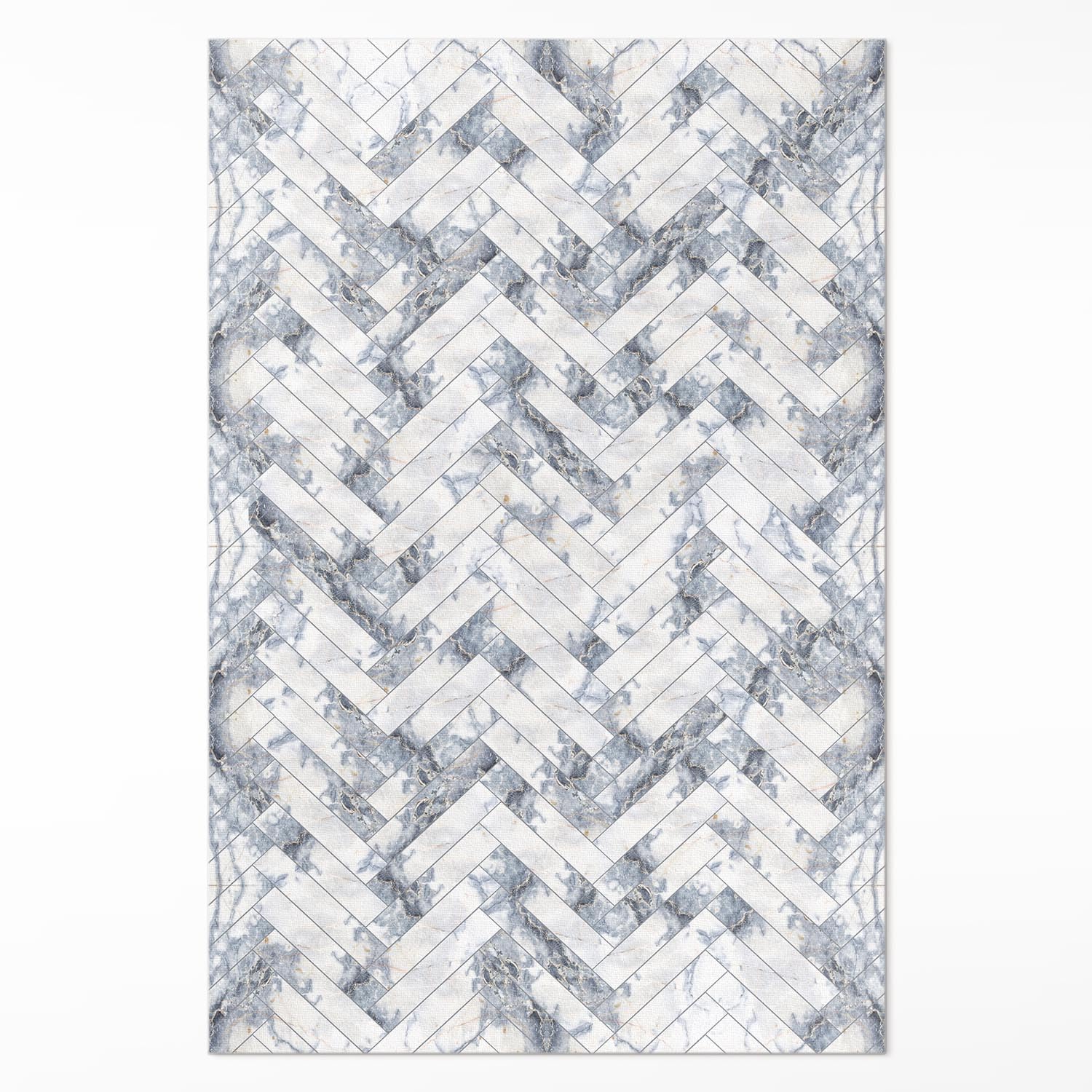Tapis de sol vinyle 80x120 cm Floorart rectangulaire aspect parquet pierre pour cuisine et salon