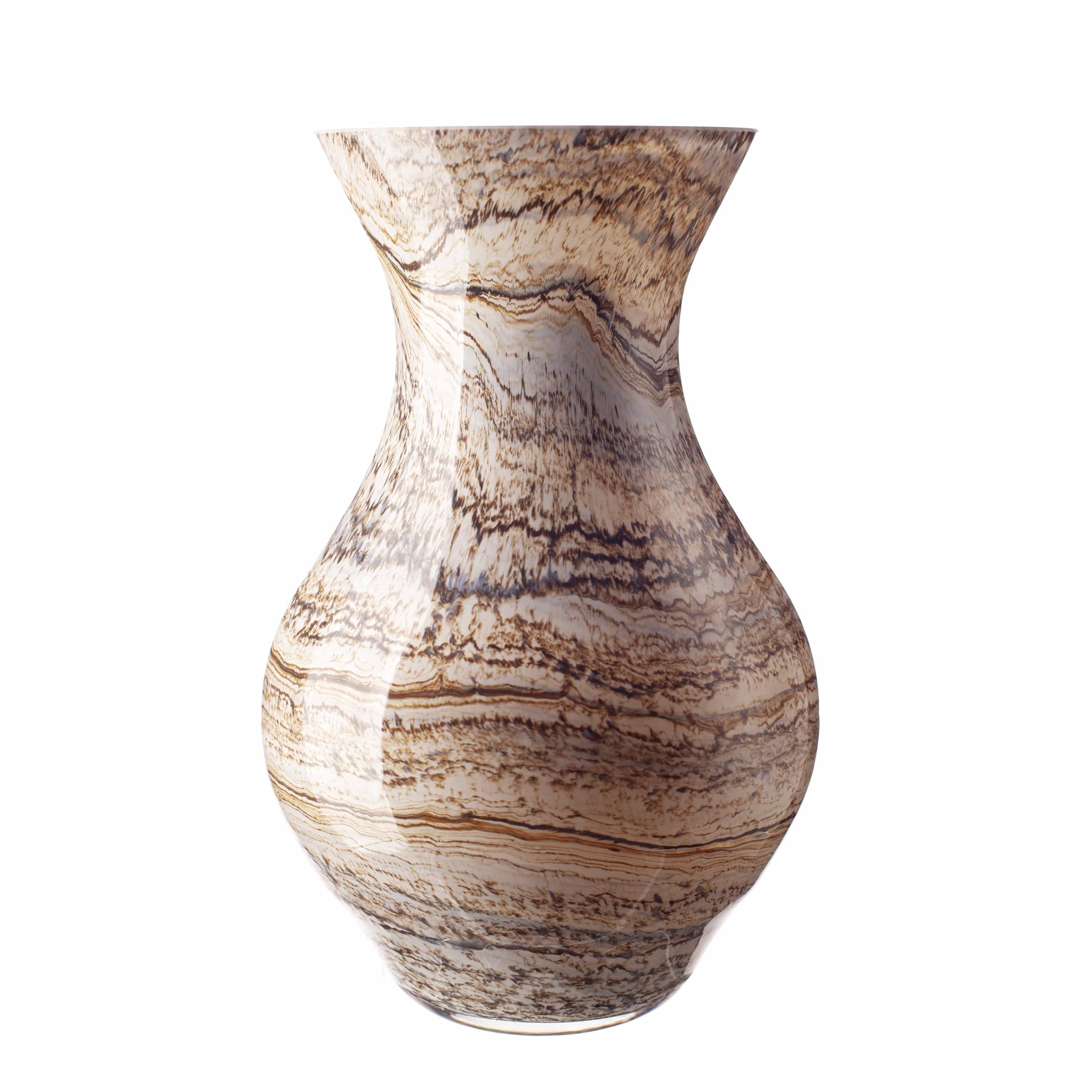 Posy Vase in Cream, Beige & Brown (Natural Stone) (H-26cm)