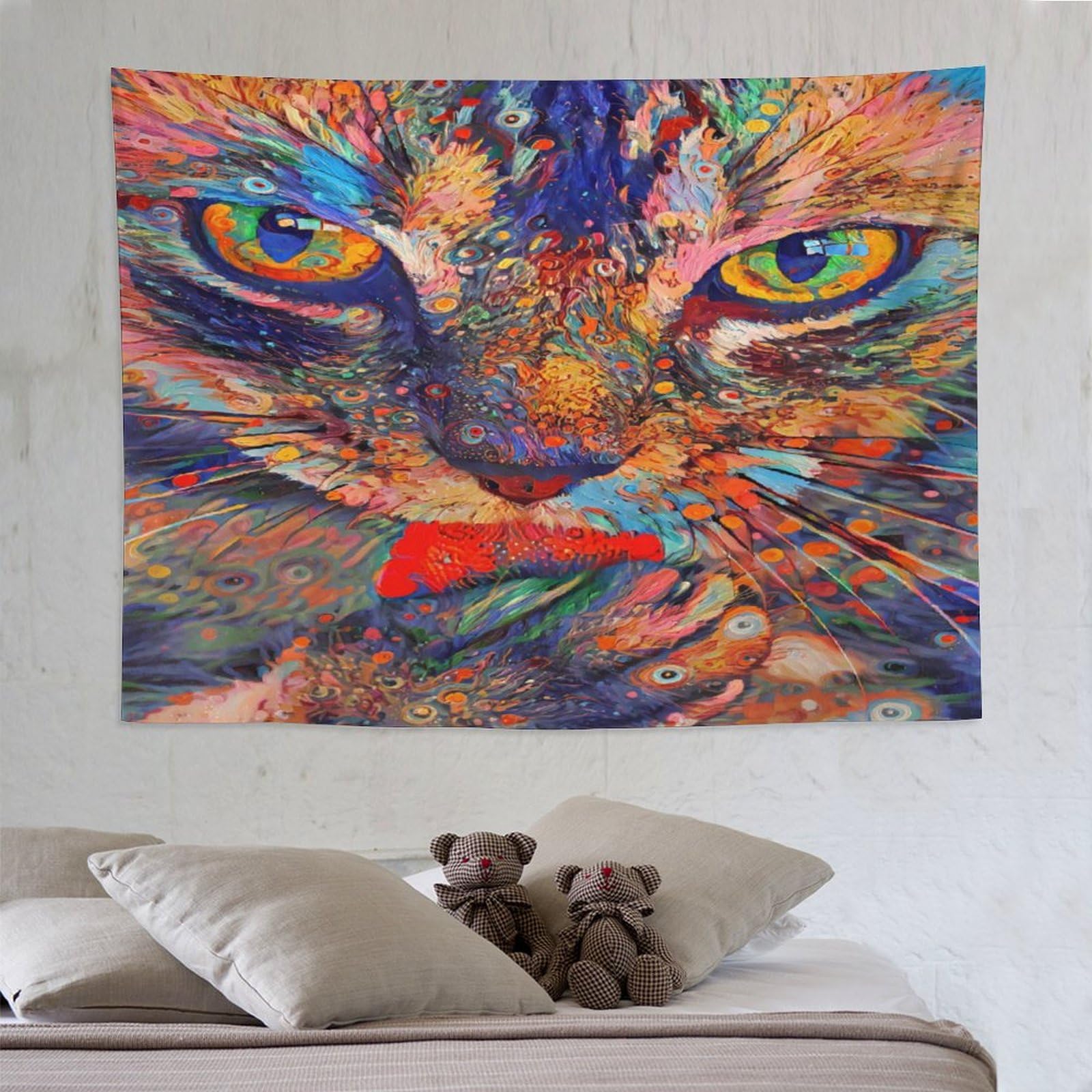 Tenture de salon chat PAZZK : apportez de la douceur a votre interieur - 8