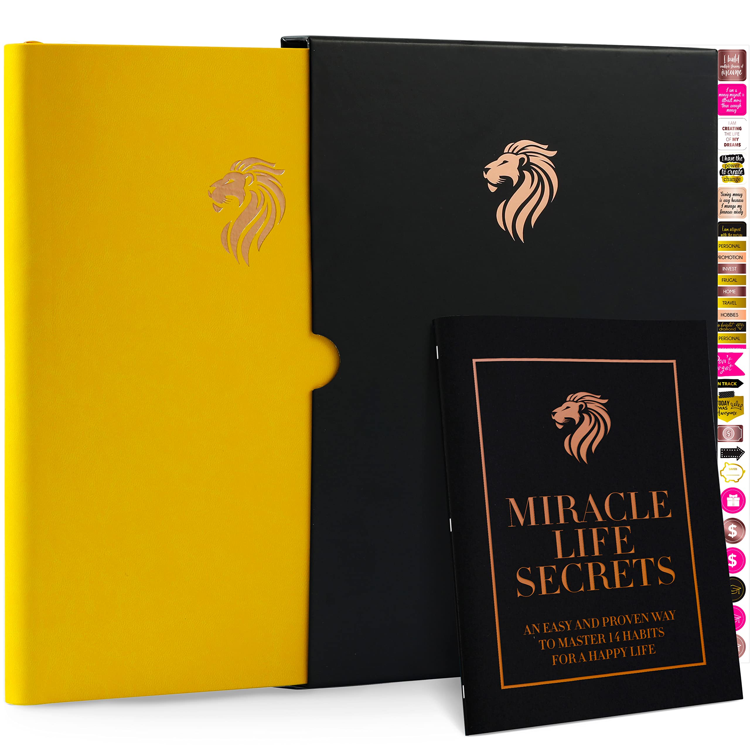 Life Planner - Undated Daily, Weekly & Monthly Planner with Budget Section | A 12 Month Journey to Increase Productivity & Happiness | Life Organizer & Gratitude Journal - Horizontal Format