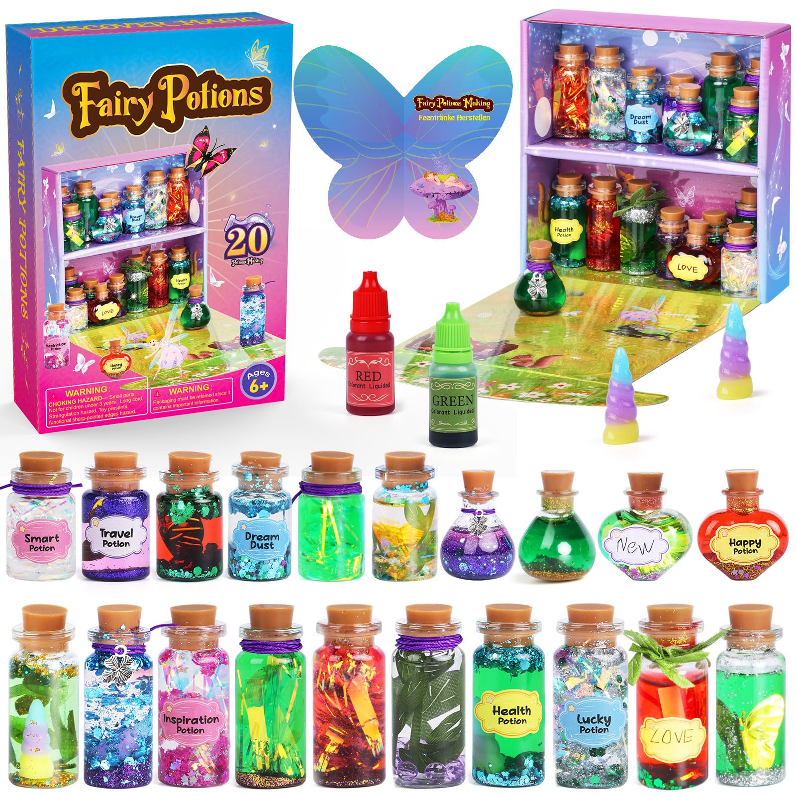 Fairy Potions Kits for Kids, Magic Dust Potions Kit - Creative Gift Craft Toys
