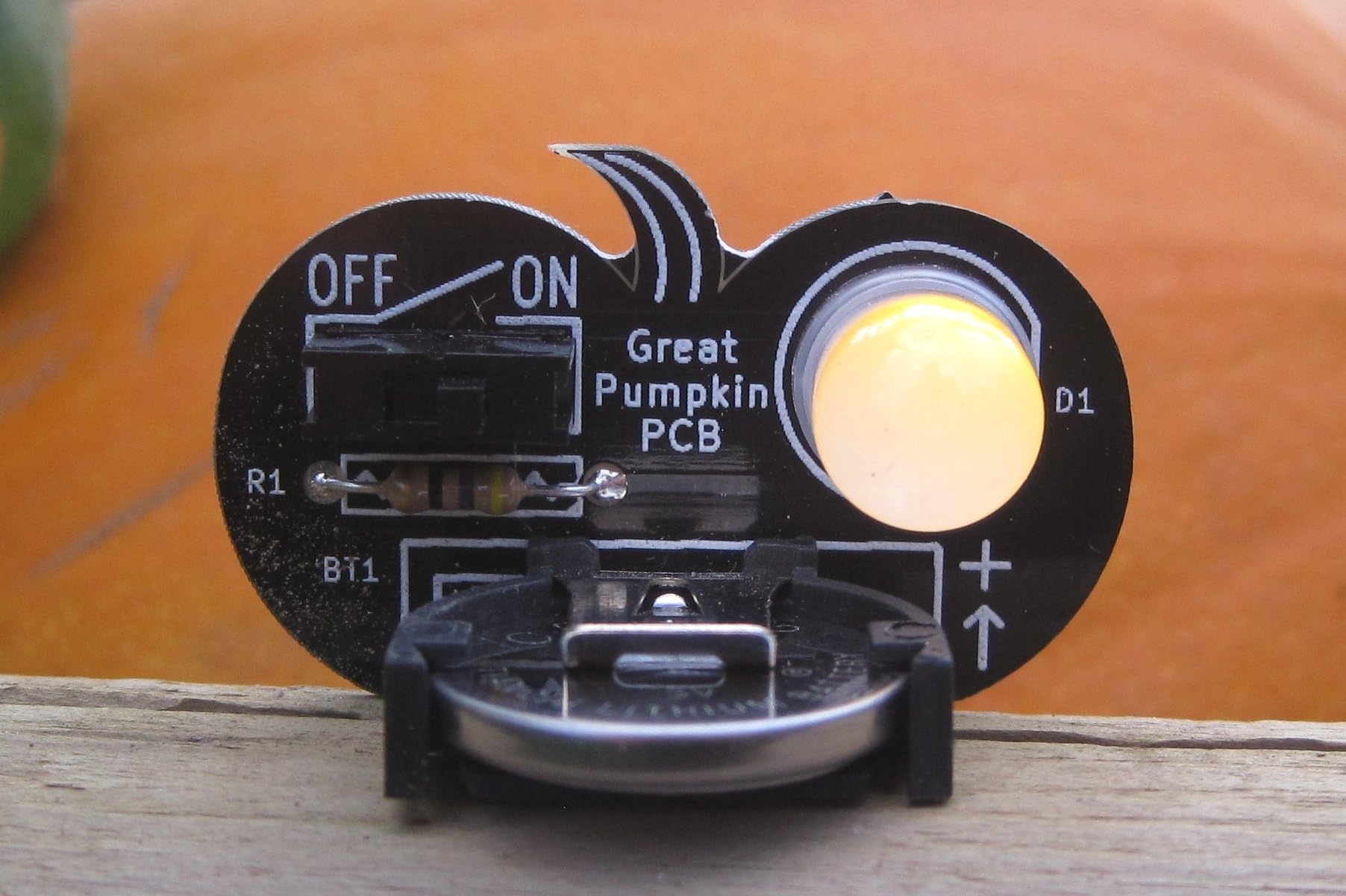 Pumpkin PCB Soldering kit with Candle Flickering LED