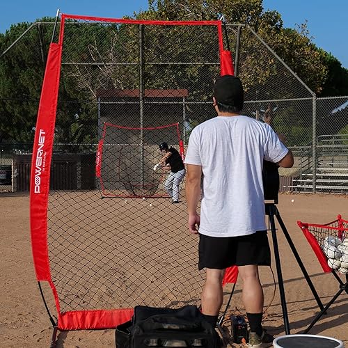 Powernet I-Screen With Carry Bag | Portable Baseball Pitcher Protection | Instant Player And Coach Protector From Line Drives And Grounders (Black) #TOP5