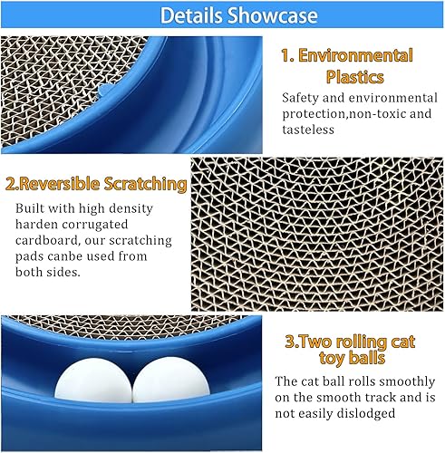 Miniatura 3 de Juguete interactivo para gatos de interior, tabla de rascar y ejercicio para adultos aburridos en interiores y estimulación mental y física, con