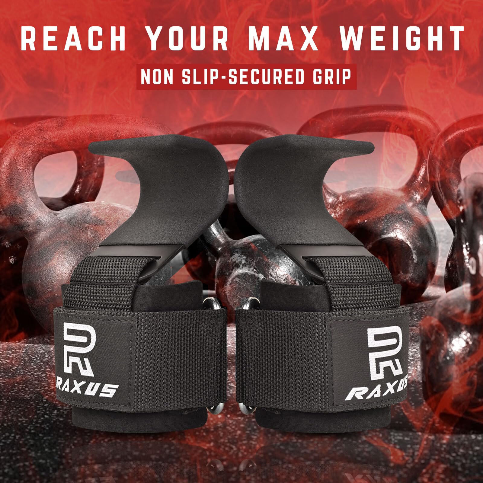 Ganchos de Levantamiento de Pesas Grip Neopreno Acolchado Grueso de 8 mm - Asegure su Agarre y Alcance Sus metas con Guantes de Gancho de Entrenamiento