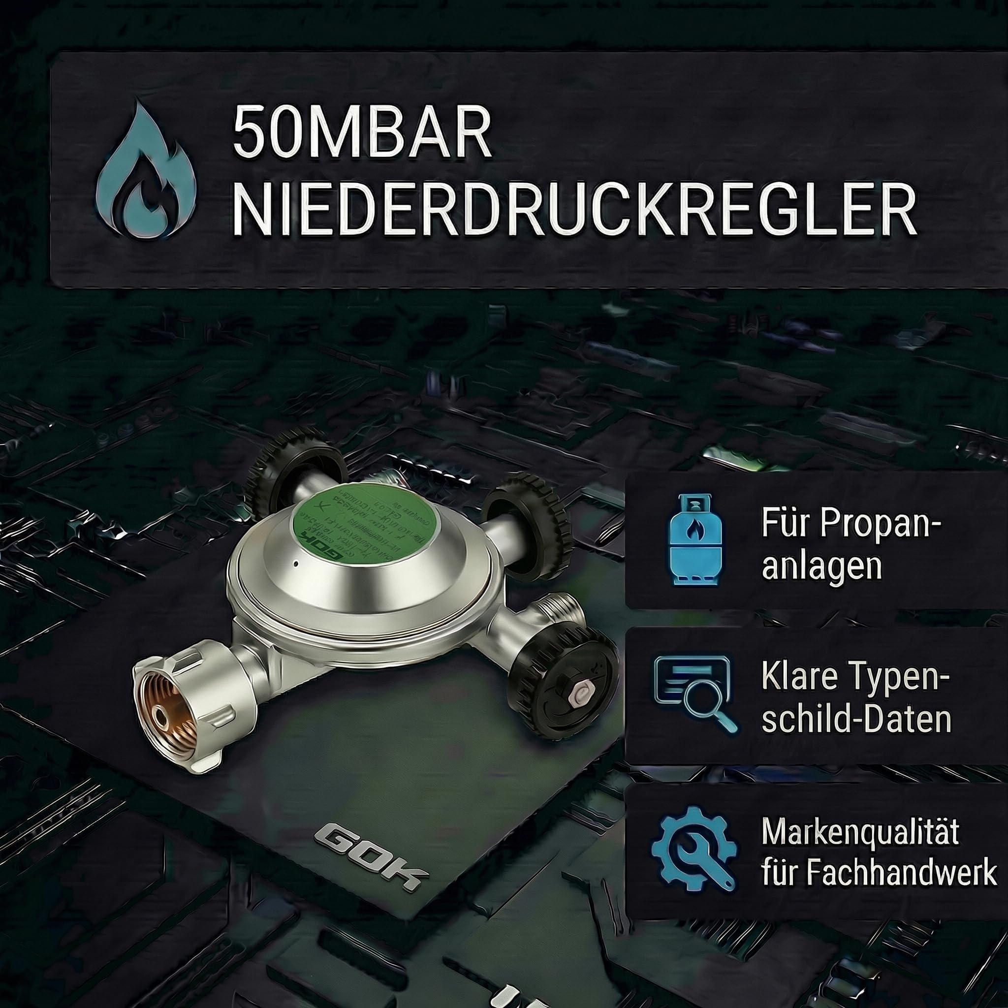 GOK Niederdruckregler TYP EN61 50mbar lose