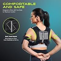 Vista 3 de Chaleco con peso para mujeres con bolsillo, chaleco con peso certificado SGS para hombres, 5, 10, 15, 20, 25, 30 lb, chaleco de peso con tiras