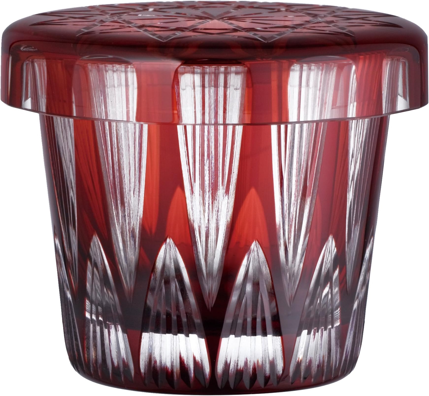 EDO KIRIKO, GLASS CUTTING CANDY BOX WITH LID　Hyochu