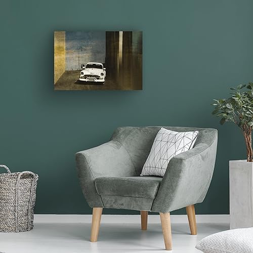 Miniatura 3 de Trademark Fine Art Canvas Wall Art - Inge Schuster 'A White Car In Havanna' Wall Art for Living Room, Bedroom, or Office Décor