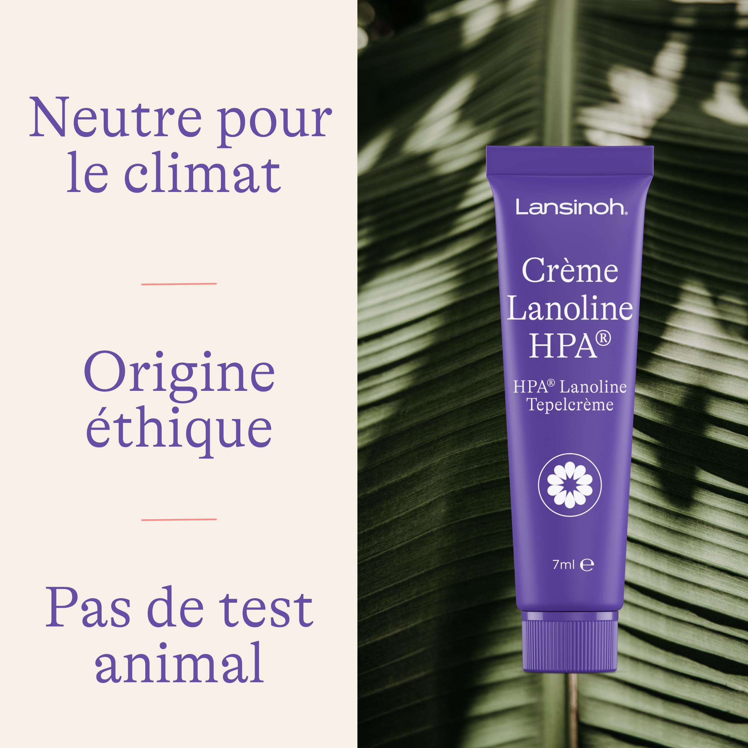 Lansinoh - Crème Lanoline HPA 3 x 7ml - Soin des seins - 100% Naturelle - Soulage Crevasses, Sécheresse & Irritations - Sûre pour Bébé, Sans Rinçage - Allaitement