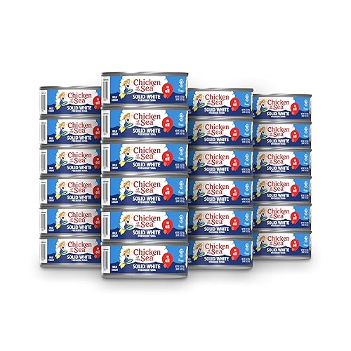 Chicken of the Sea Atún Blanco Sólido de Albacore en Aceite, Atún Capturado Silvestre, Lata de 5 Onzas (Paquete de 24)
