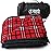 BRAWNTIDE Large Outdoor Waterproof Blanket - Thick Tartan Plaid Fleece, Warm, Windproof, Sandproof, Ideal for Camping, Parks, Grass, Hiking, Travel, Includes Stuff Sack, Shoulder Strap (Plaid Red)